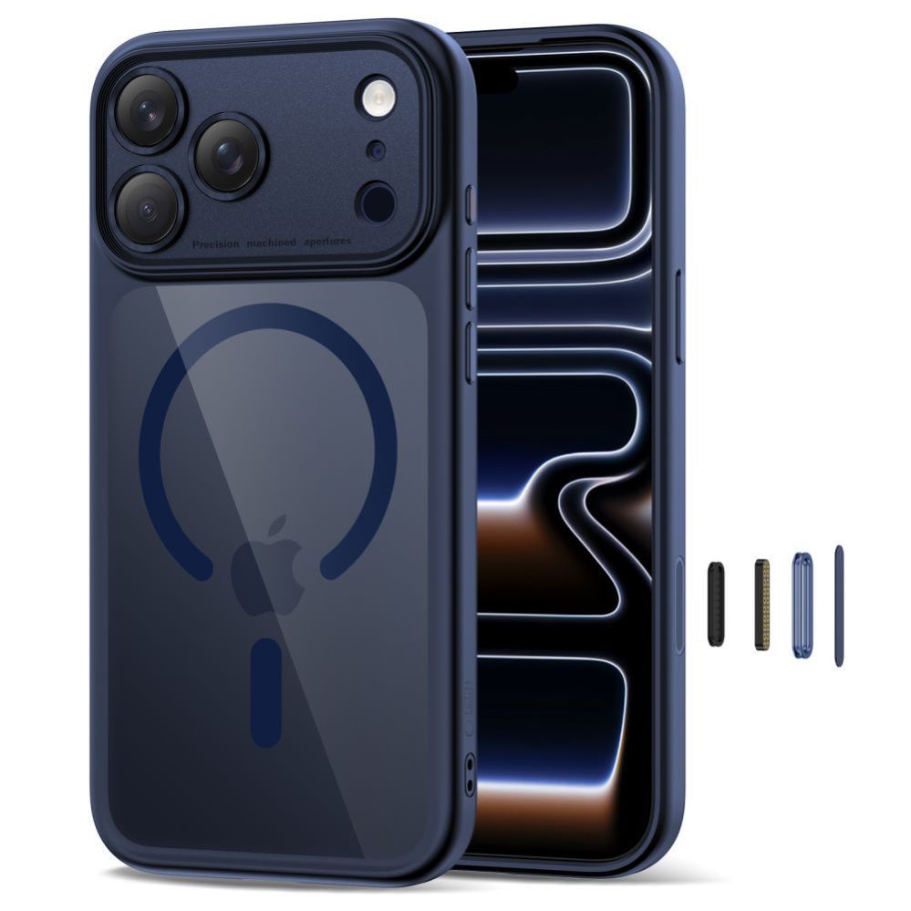 Other goods Tech-Protect Tech-Protect Magpeak Magsafe CC Case for iPhone 17 Pro Max - Clear Navy Blue