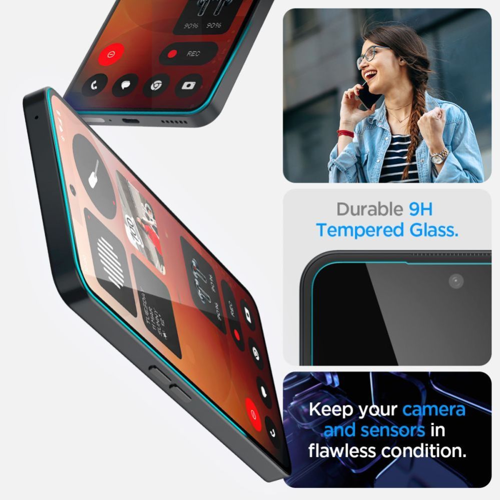 Citas preces Spigen Spigen Glas.tR EZ Fit Tempered Glass for Nothing Phone 3A / 3A Pro - Transparent