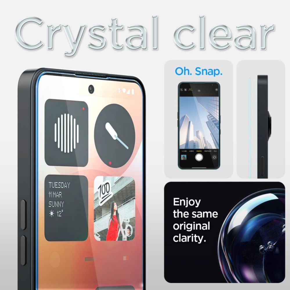 Citas preces Spigen Spigen Glas.tR EZ Fit Tempered Glass for Nothing Phone 3A / 3A Pro - Transparent