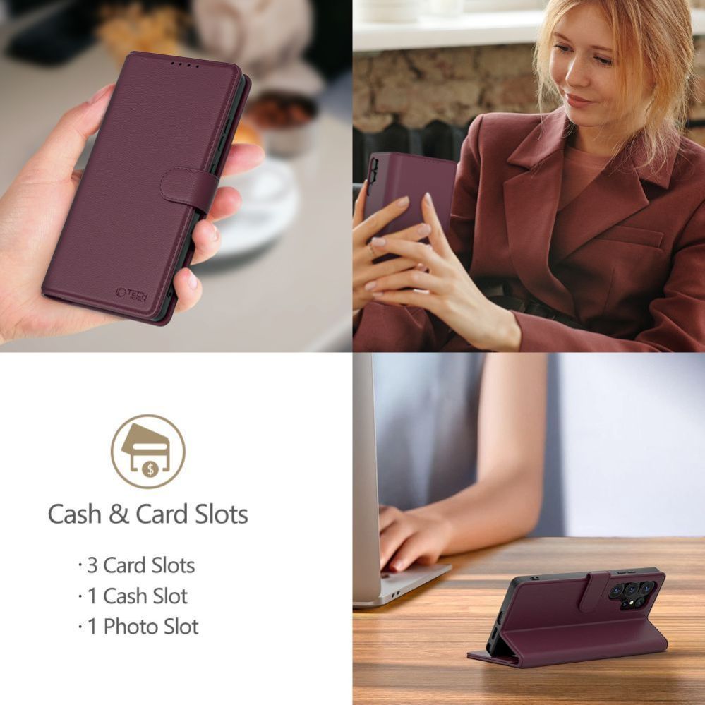 Other goods Tech-Protect Tech-Protect Wallet Case for Samsung Galaxy A26 5G / A17 4G / 5G - Burgundy