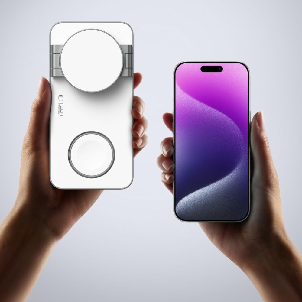 Other goods Tech-Protect Tech-Protect QI15W-A47 MagSafe 3in1 Inductive Charger + USB-C Cable - White