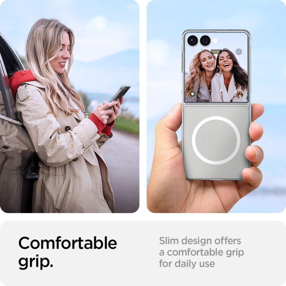 Citas preces Spigen Spigen AirSkin Mag MagSafe Case for Samsung Galaxy Z Flip 7 - Clear and White