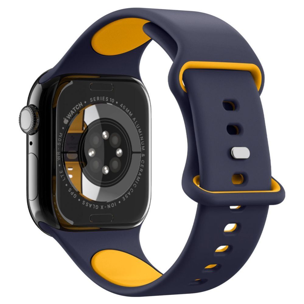Citas preces Spigen Spigen Nano Pop Strap for Apple Watch 44 / 45 / 46 / 49 mm - Navy Blue and Yellow