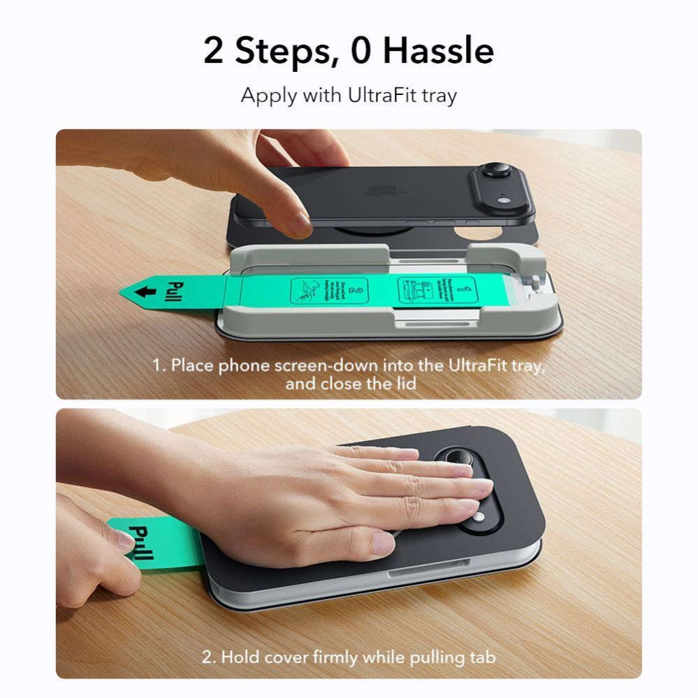 Citas preces ESR ESR UltraFit Tempered Glass 2-pack for iPhone 17 Air - transparent