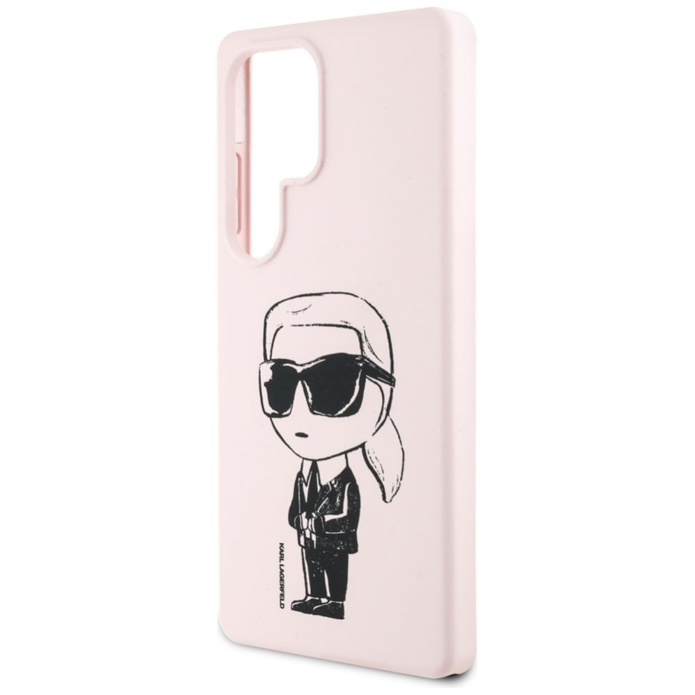 Citas preces Karl Lagerfeld Karl Lagerfeld Silicone Graffiti Ikonik Printed Logo MagSafe Case for Samsung Galaxy S25 Ultra - Pink