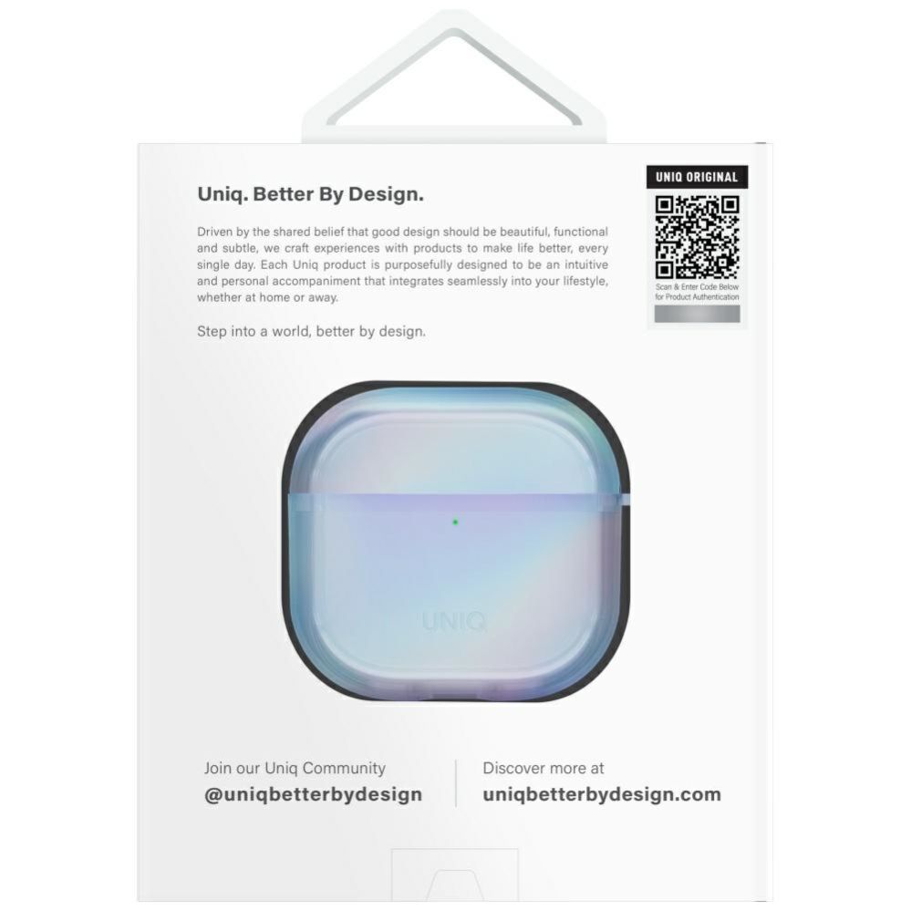 Citas preces UNIQ Uniq Iridescia case for AirPods 4 Hang Case - holo blue