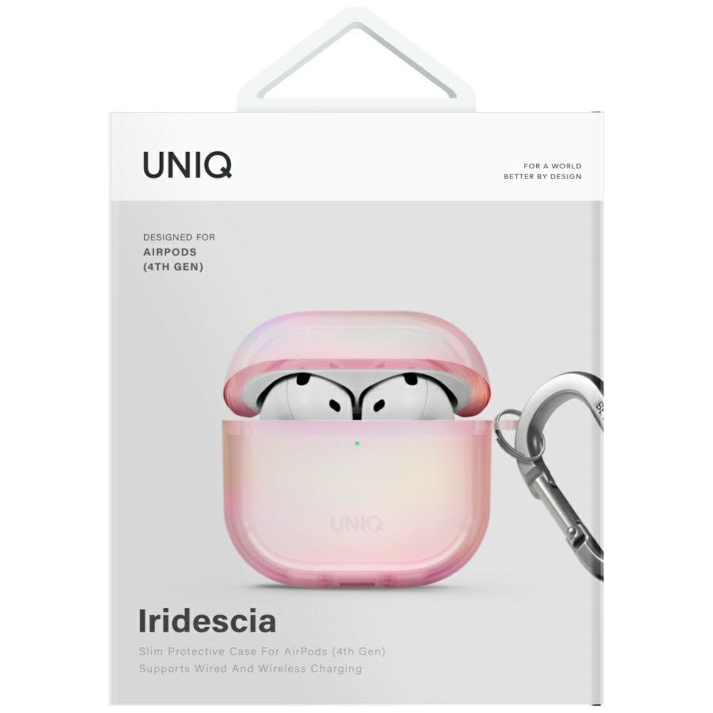 Citas preces UNIQ Uniq Iridescia AirPods 4 Hang Case - Holo Pink