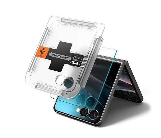 Citas preces Spigen Spigen Glas.TR EZ Fit HD Tempered Glass 2-pack for Samsung Galaxy Z Flip 7 - Transparent