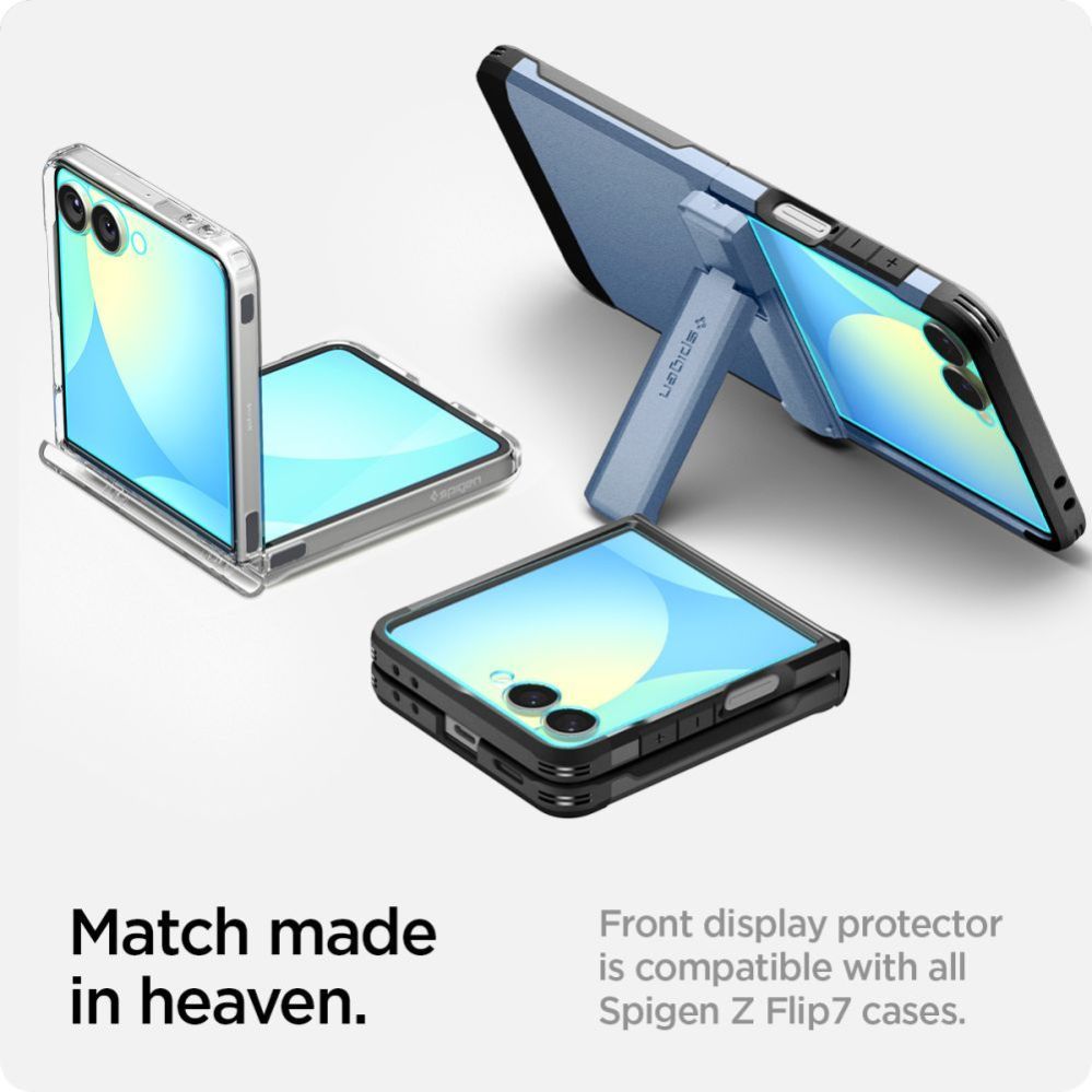 Citas preces Spigen Spigen Glas.TR EZ Fit HD Tempered Glass 2-pack for Samsung Galaxy Z Flip 7 - Transparent