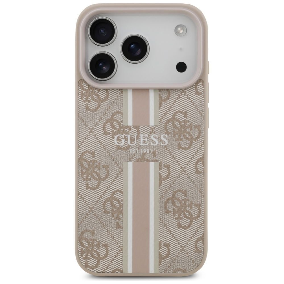 Muud kaubad Guess Guess 4G Printed Stripes MagSafe Case for iPhone 17 Pro - Pink