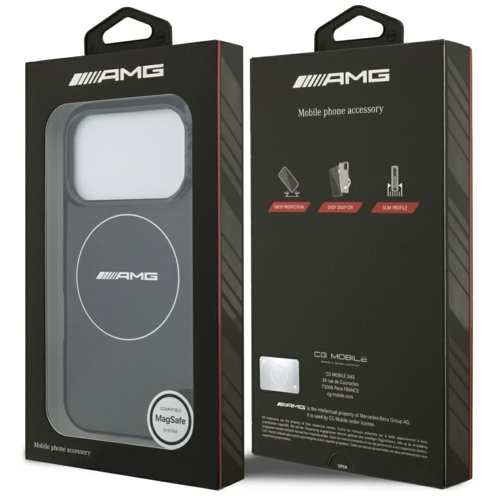Citas preces Mercedes-Benz AMG Double Layer Transparent Smocked MagSafe Case for iPhone 17 Pro - Black