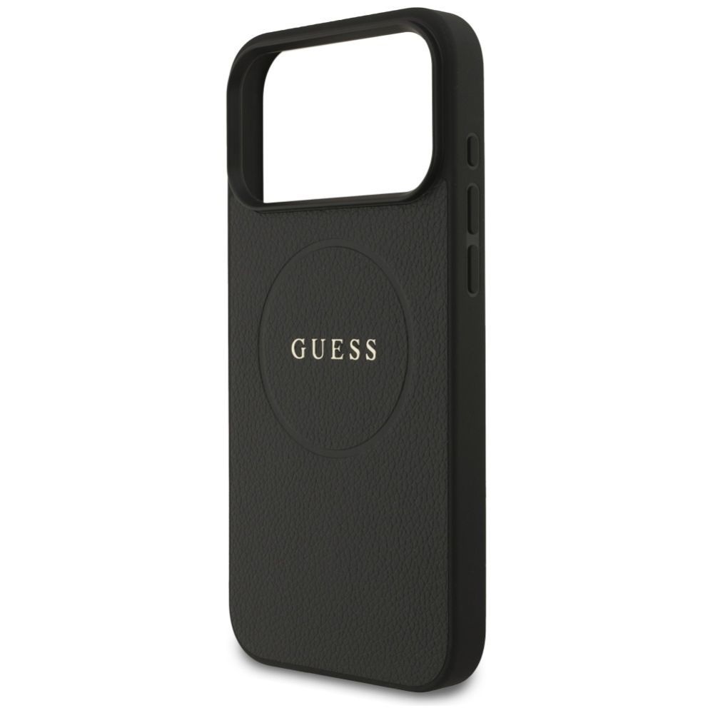 Citas preces Guess Guess Grained Ring MagSafe case for iPhone 17 Pro Max - black