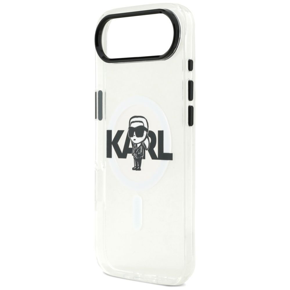 Citas preces Karl Lagerfeld Karl Lagerfeld IML Karl Sketch Logo MagSafe Case for iPhone 17 Air - Transparent