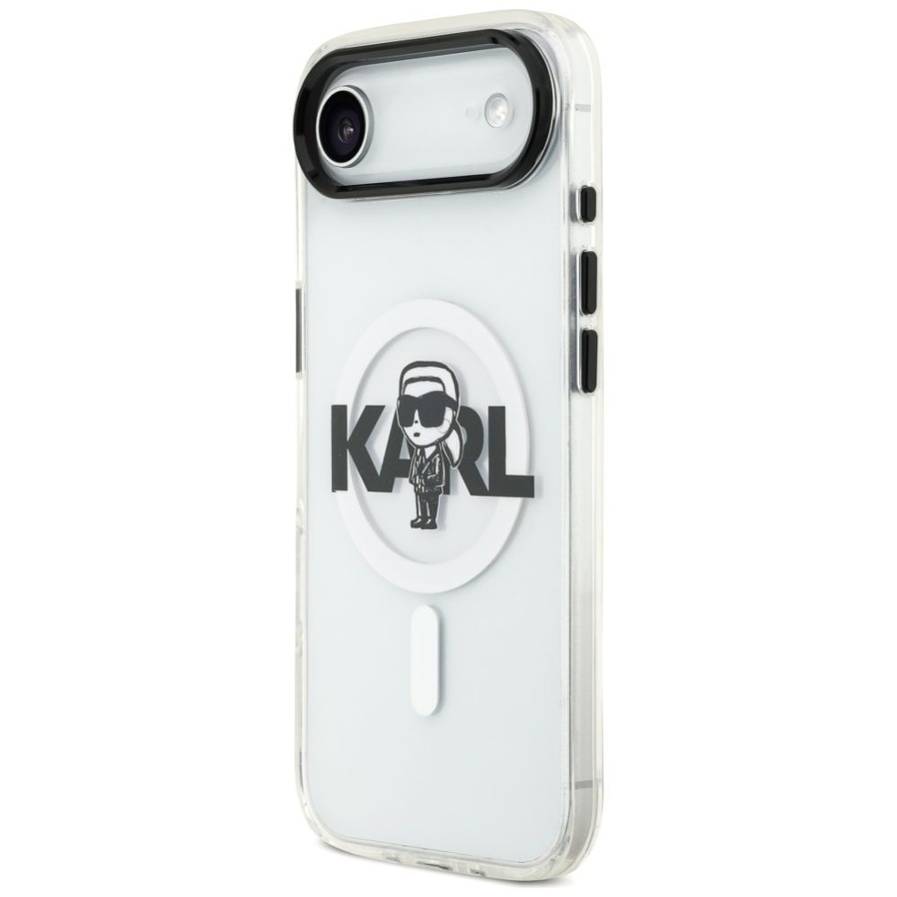 Citas preces Karl Lagerfeld Karl Lagerfeld IML Karl Sketch Logo MagSafe Case for iPhone 17 Air - Transparent