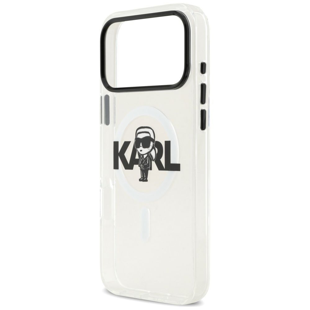Citas preces Karl Lagerfeld Karl Lagerfeld IML Karl Sketch Logo MagSafe Case for iPhone 17 Pro Max - Transparent