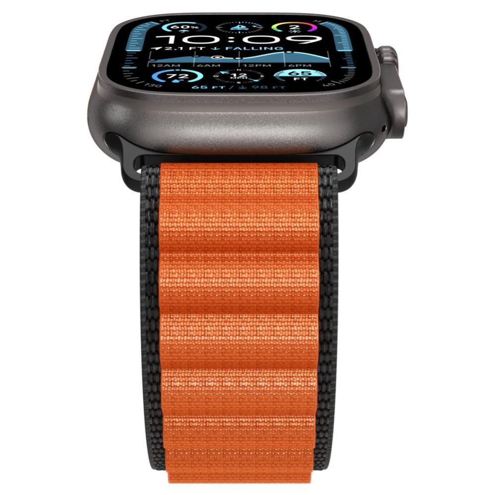 Citas preces Spigen Spigen WBF1 Strap for Apple Watch 44 / 45 / 46 / 49 mm - Black and Orange