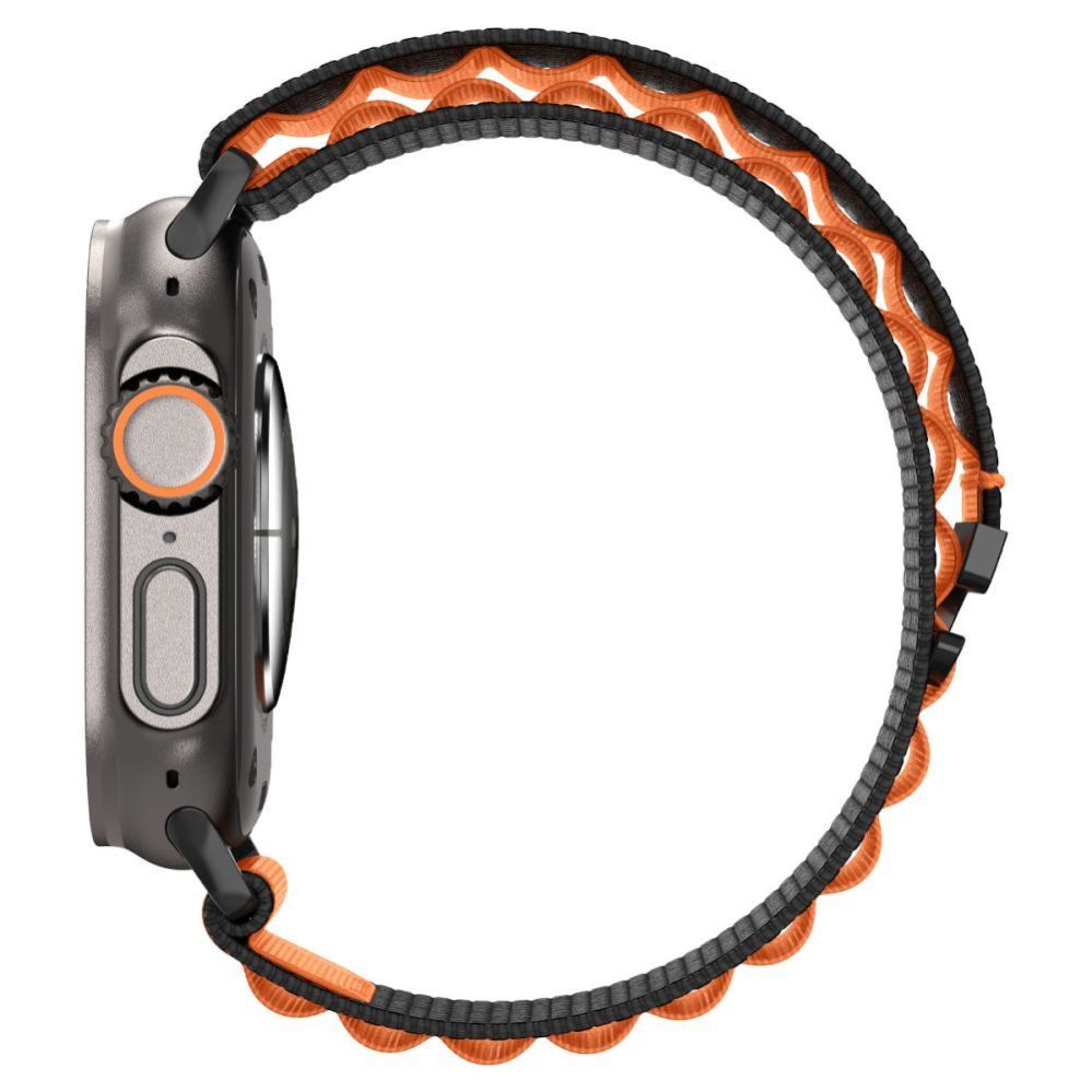 Citas preces Spigen Spigen WBF1 Strap for Apple Watch 44 / 45 / 46 / 49 mm - Black and Orange
