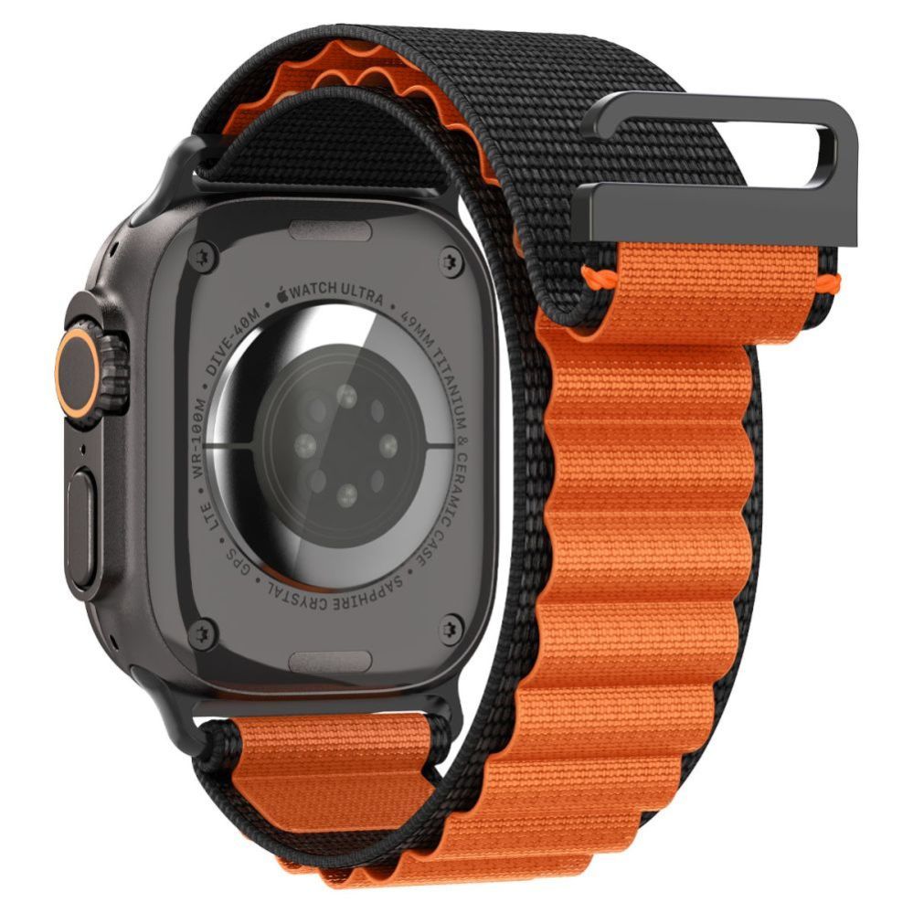 Citas preces Spigen Spigen WBF1 Strap for Apple Watch 44 / 45 / 46 / 49 mm - Black and Orange