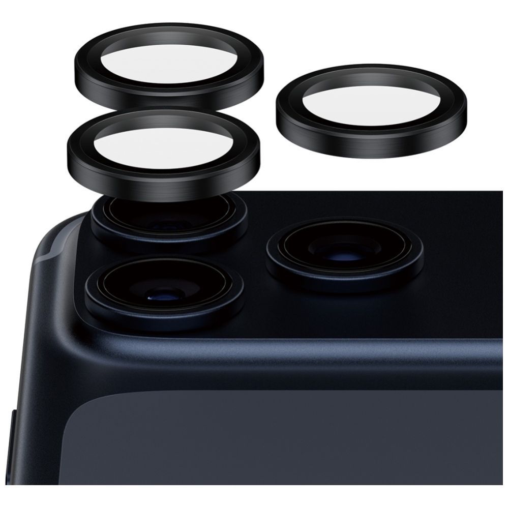 Kitos prekės Panzer Glass PanzerGlass Hoops Ceramic II Camera Lens Glass for iPhone 17 Pro / 17 Pro Max / 16 Pro / 16 Pro Max - Black