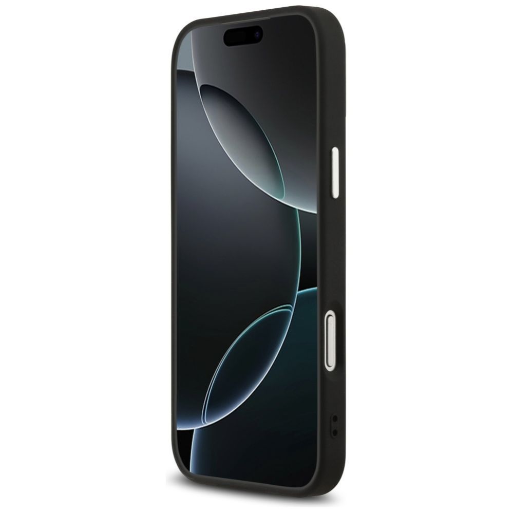 Citas preces Guess Guess Grained Triangle Logo MagSafe case for iPhone 17 Pro Max - black