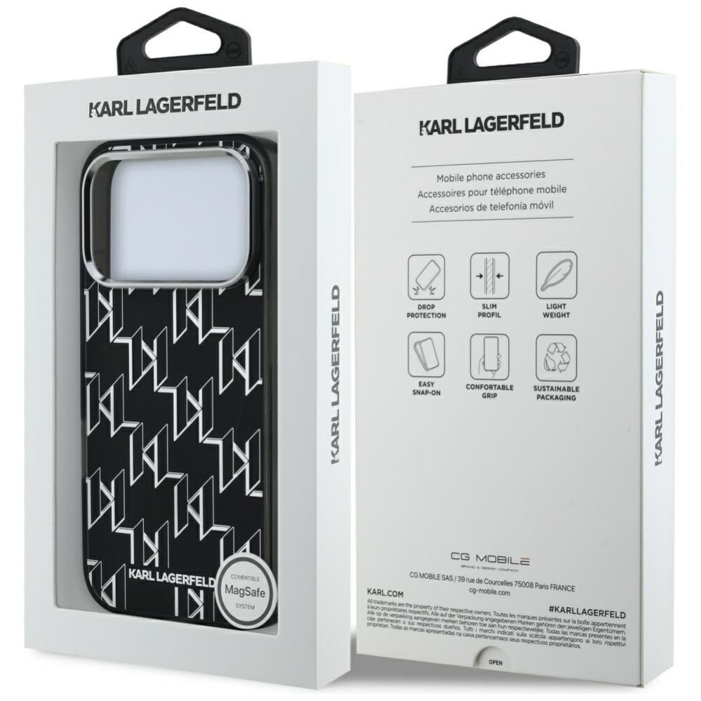 Kitos prekės Karl Lagerfeld Karl Lagerfeld IML KL Monogram MagSafe Case for iPhone 17 Pro - Black