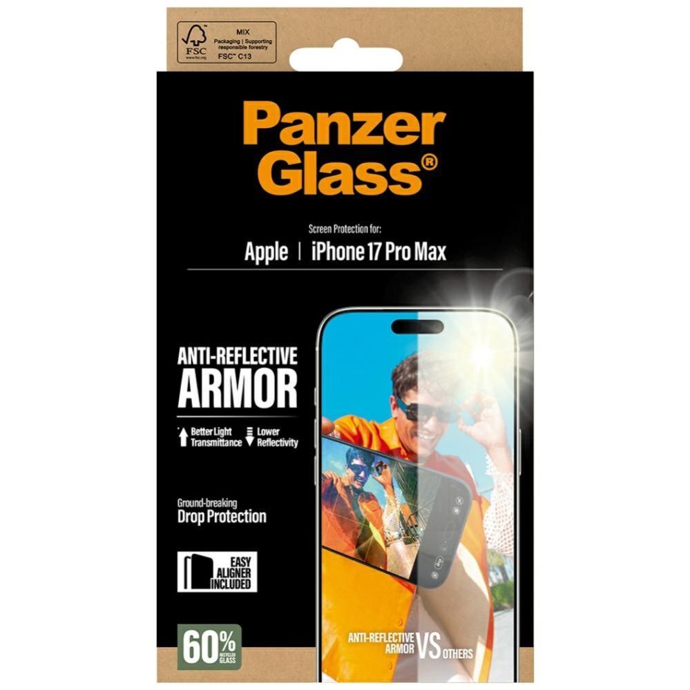 Citas preces Panzer Glass PanzerGlass Armor Anti-Reflective EasyAligner Tempered Glass for iPhone 17 Pro Max