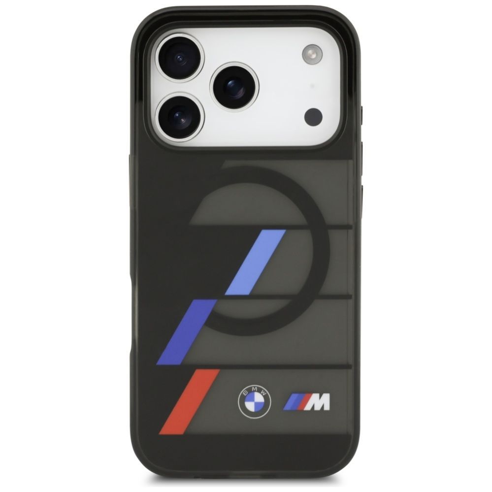 Muud kaubad BMW BMW M IML Metal Buttons Tricolor Lines MagSafe Case for iPhone 17 Pro - Black
