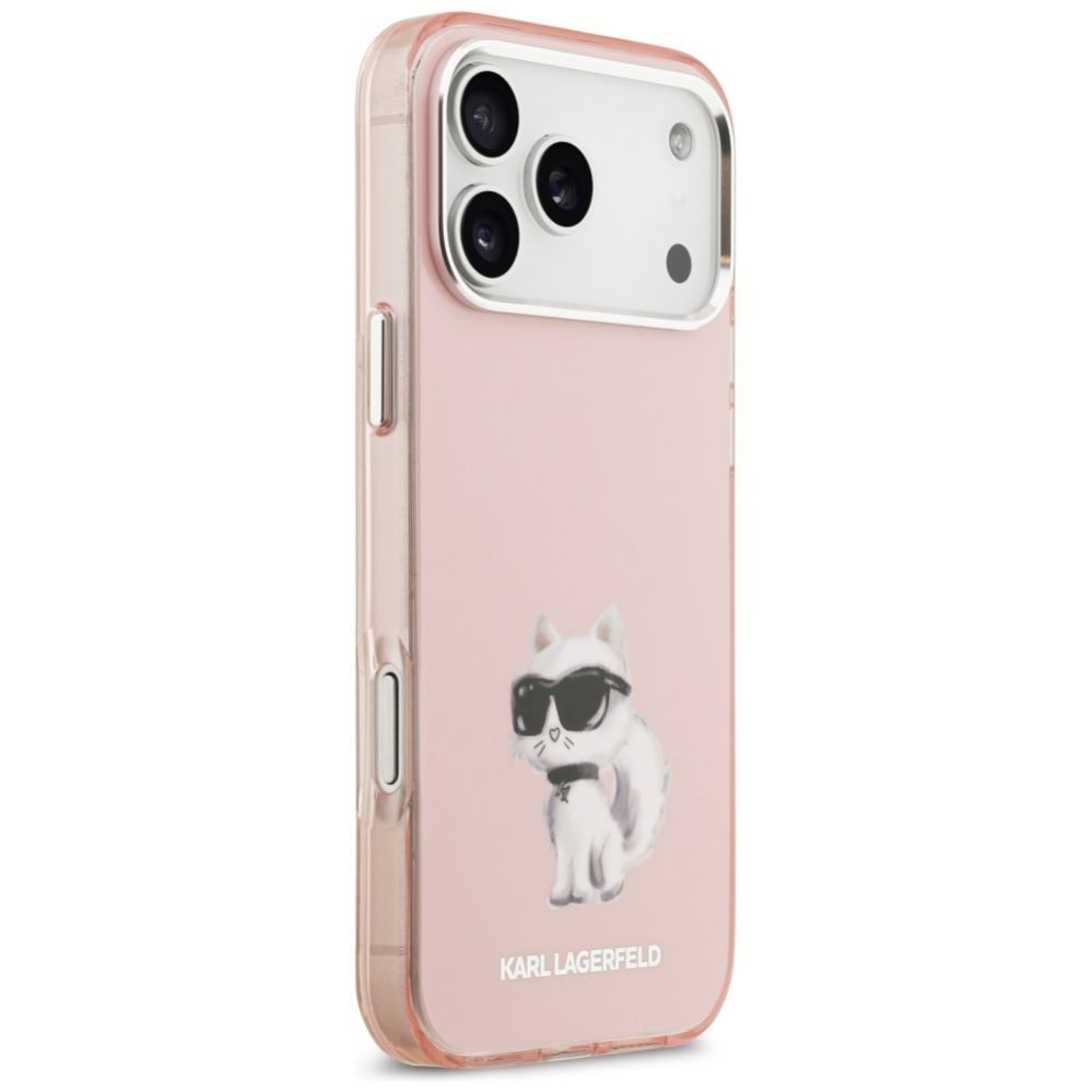 Kitos prekės Karl Lagerfeld Karl Lagerfeld IML Aquarelle Choupette & Logo MagSafe Case for iPhone 17 Pro - Pink
