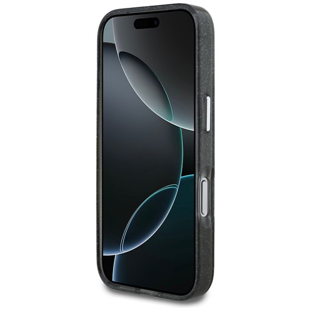 Citas preces Karl Lagerfeld Karl Lagerfeld IML Glitter Karl & Choupette Sketch Logo MagSafe Case for iPhone 17 Pro - Black