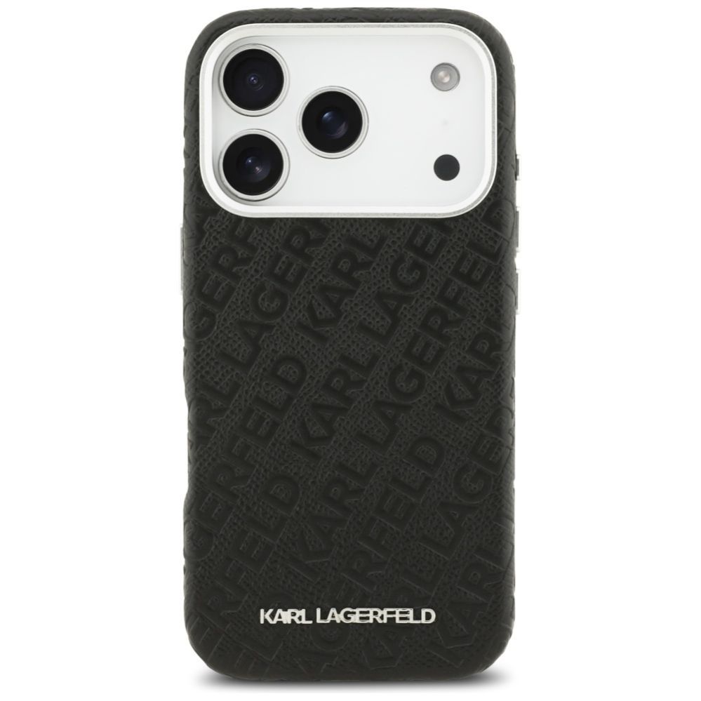 Kitos prekės Karl Lagerfeld Karl Lagerfeld FW Stamped Karl MagSafe Case for iPhone 17 Pro - Black