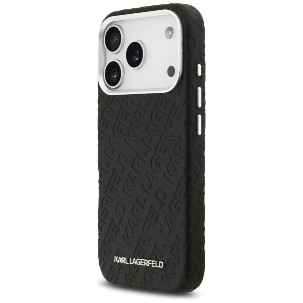 Kitos prekės Karl Lagerfeld Karl Lagerfeld FW Stamped Karl MagSafe Case for iPhone 17 Pro - Black
