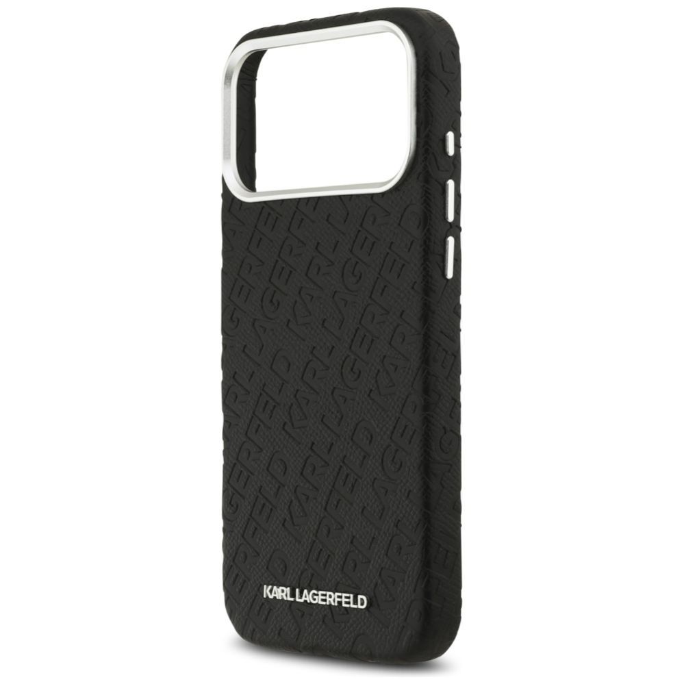 Kitos prekės Karl Lagerfeld Karl Lagerfeld FW Stamped Karl MagSafe Case for iPhone 17 Pro Max - Black