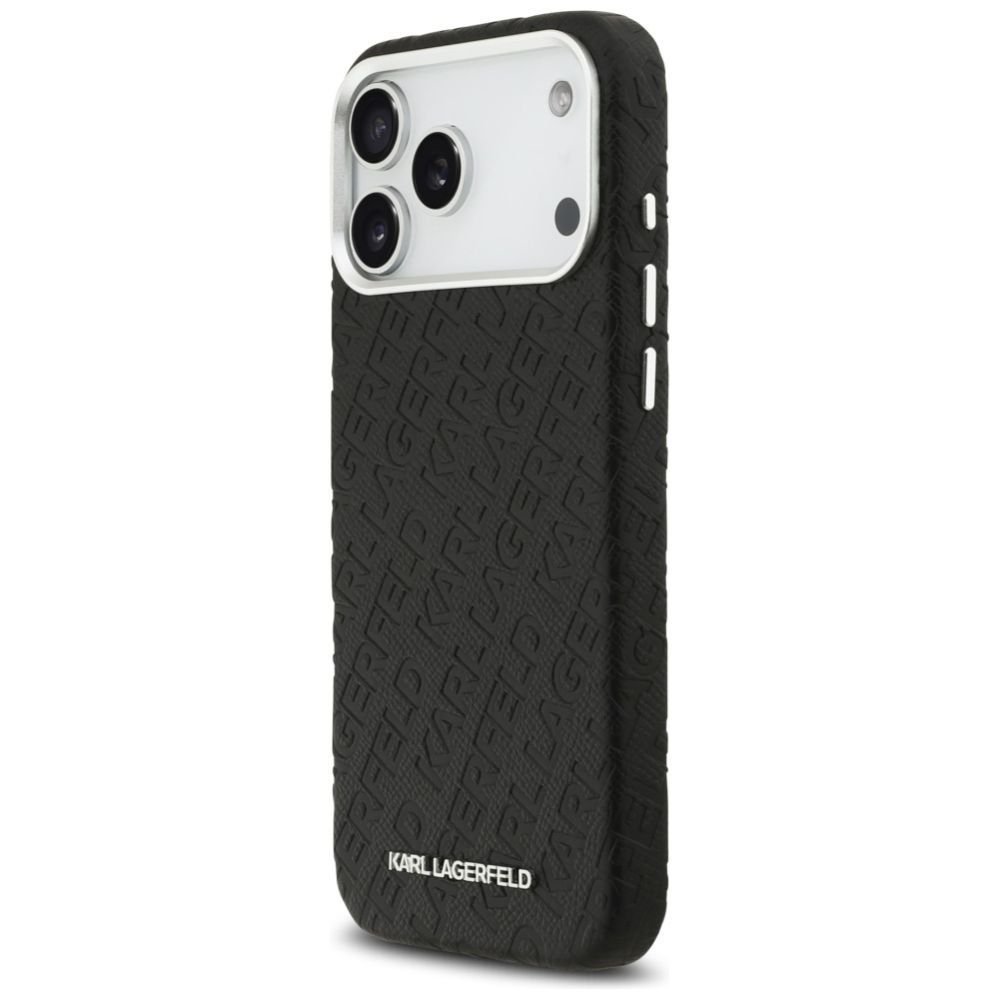 Kitos prekės Karl Lagerfeld Karl Lagerfeld FW Stamped Karl MagSafe Case for iPhone 17 Pro Max - Black