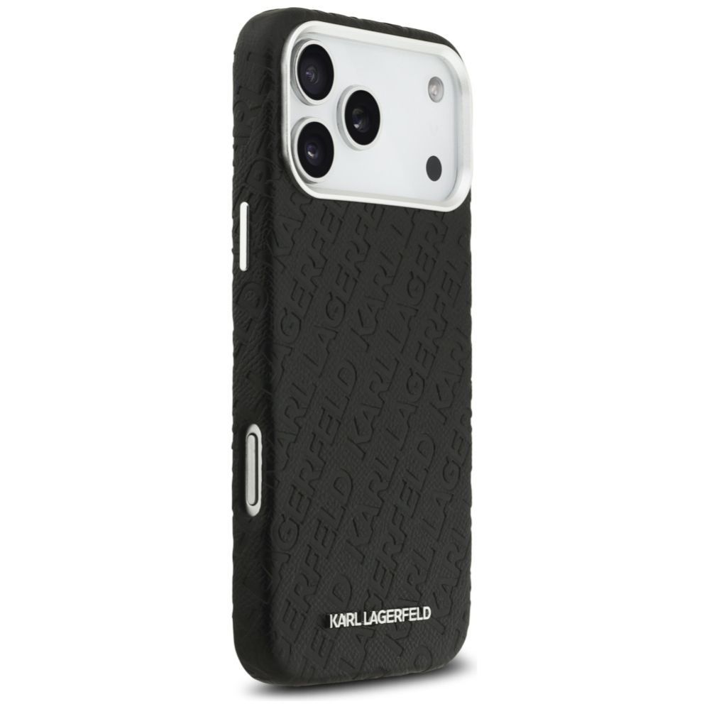 Kitos prekės Karl Lagerfeld Karl Lagerfeld FW Stamped Karl MagSafe Case for iPhone 17 Pro Max - Black