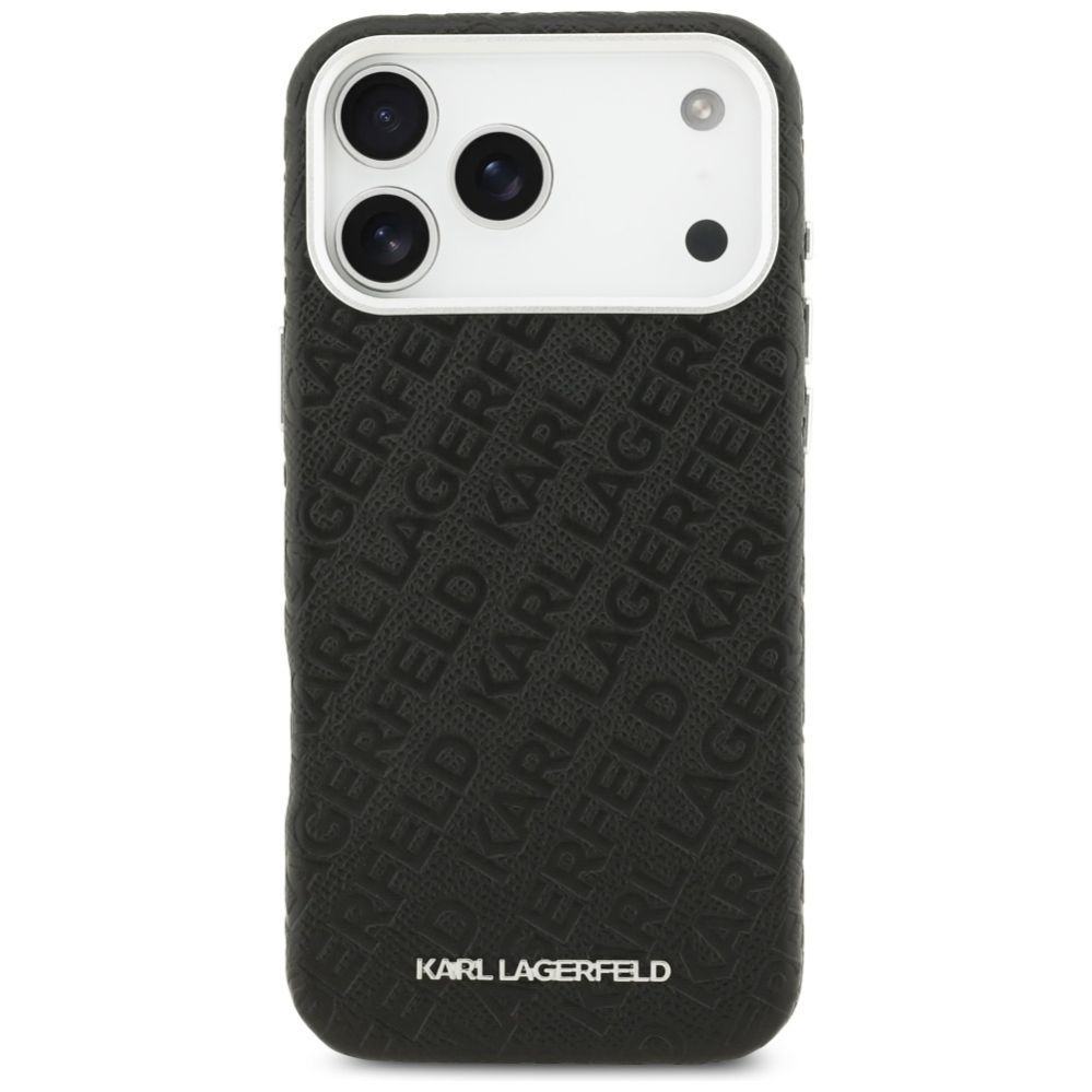 Kitos prekės Karl Lagerfeld Karl Lagerfeld FW Stamped Karl MagSafe Case for iPhone 17 Pro Max - Black
