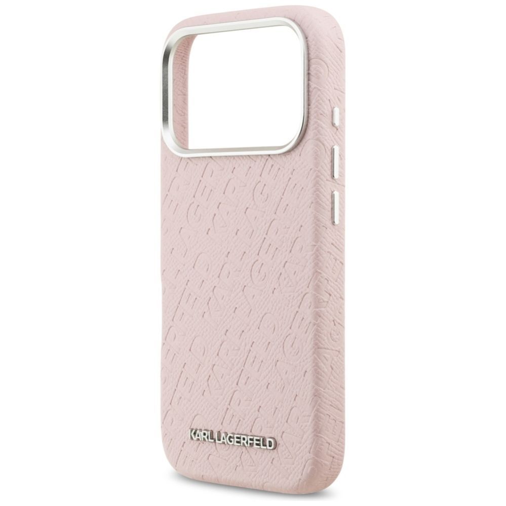 Kitos prekės Karl Lagerfeld Karl Lagerfeld FW Stamped Karl MagSafe Case for iPhone 17 Pro - Pink