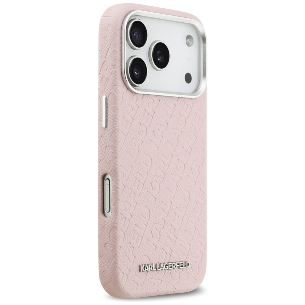 Kitos prekės Karl Lagerfeld Karl Lagerfeld FW Stamped Karl MagSafe Case for iPhone 17 Pro - Pink
