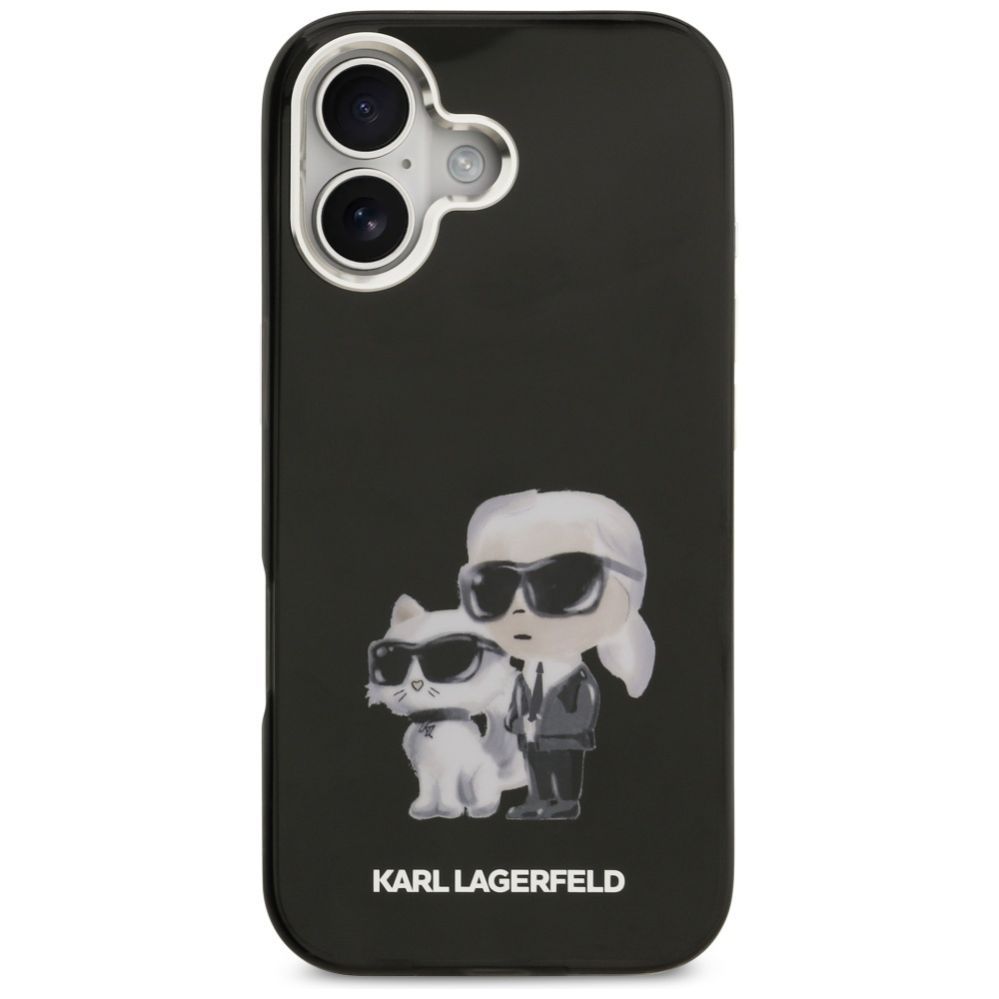 Kitos prekės Karl Lagerfeld Karl Lagerfeld IML Aquarelle Karl & Choupette & Logo MagSafe Case for iPhone 17 - Black