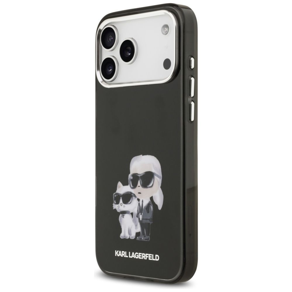 Kitos prekės Karl Lagerfeld Karl Lagerfeld IML Aquarelle Karl & Choupette & Logo MagSafe Case for iPhone 17 Pro - Black