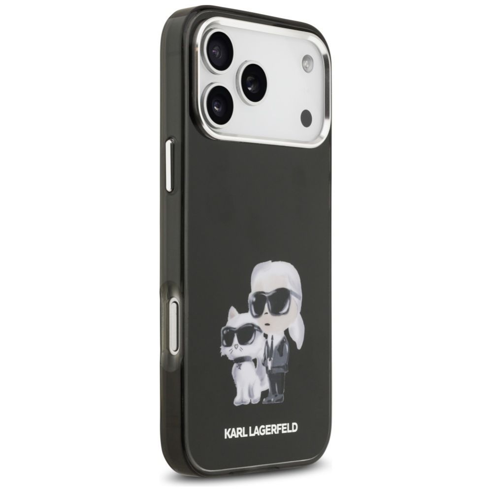 Kitos prekės Karl Lagerfeld Karl Lagerfeld IML Aquarelle Karl & Choupette & Logo MagSafe Case for iPhone 17 Pro - Black