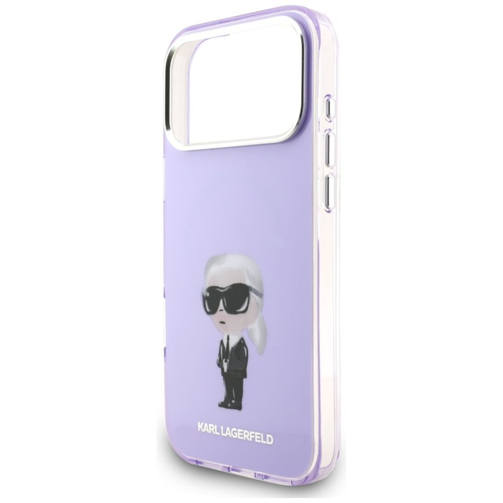 Kitos prekės Karl Lagerfeld Karl Lagerfeld IML Aquarelle Karl & Choupette & Logo MagSafe Case for iPhone 17 Pro Max - Purple