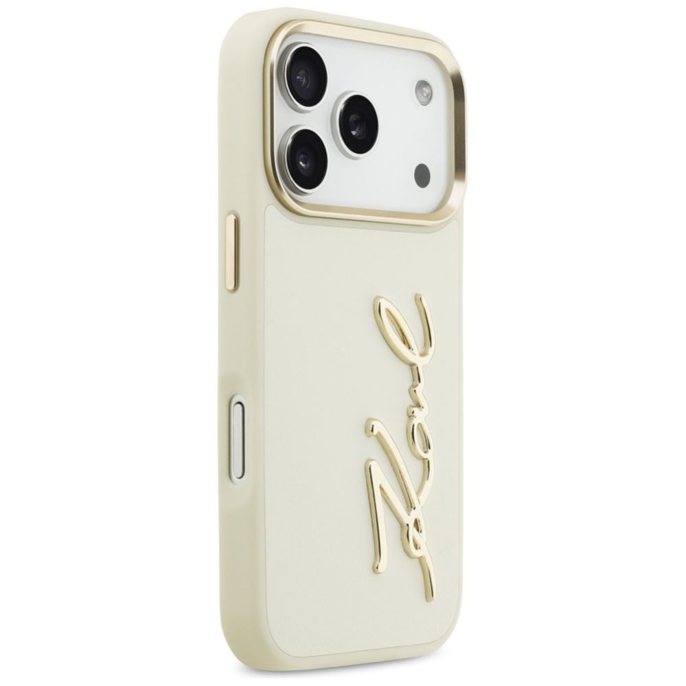 Kitos prekės Karl Lagerfeld Karl Lagerfeld Karl Script Logo iPhone 17 Pro Case - Beige