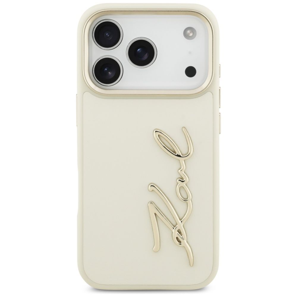 Kitos prekės Karl Lagerfeld Karl Lagerfeld Karl Script Logo iPhone 17 Pro Case - Beige