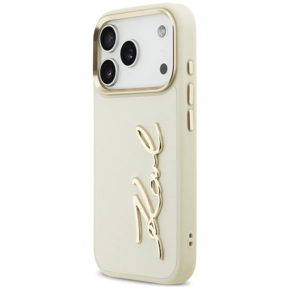 Kitos prekės Karl Lagerfeld Karl Lagerfeld Karl Script Logo iPhone 17 Pro Case - Beige
