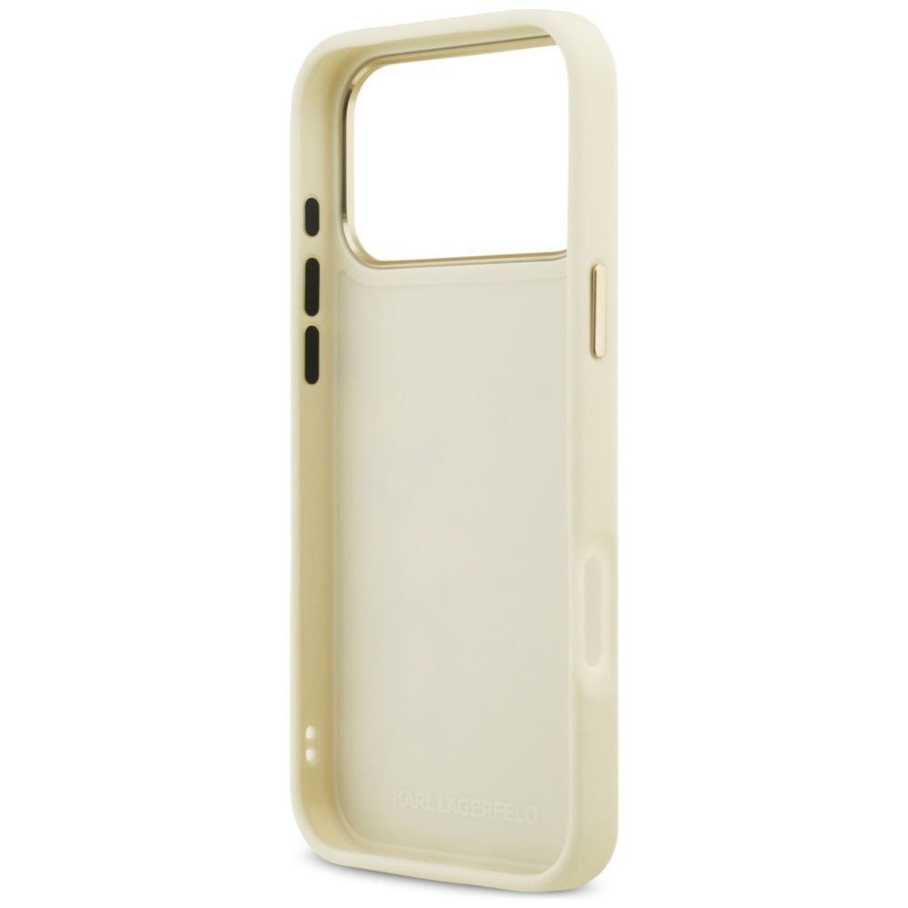 Citas preces Karl Lagerfeld Karl Lagerfeld Karl Script Logo Case for iPhone 17 Pro Max - Beige