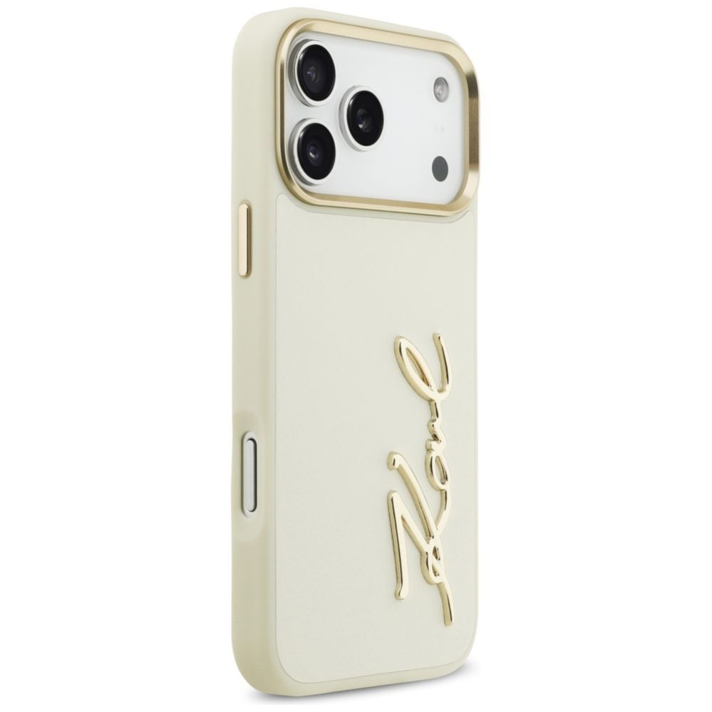 Citas preces Karl Lagerfeld Karl Lagerfeld Karl Script Logo Case for iPhone 17 Pro Max - Beige