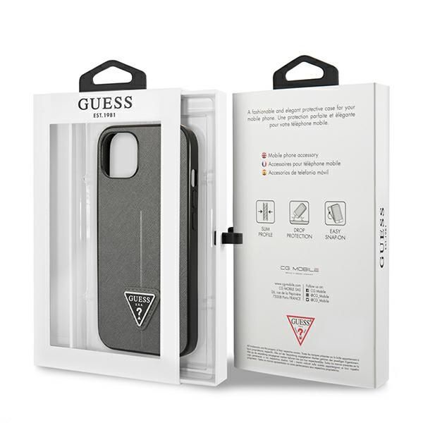 Other goods Guess Guess SaffianoTriangle Logo case for iPhone 13 / 14 / 15 6.1" - silver