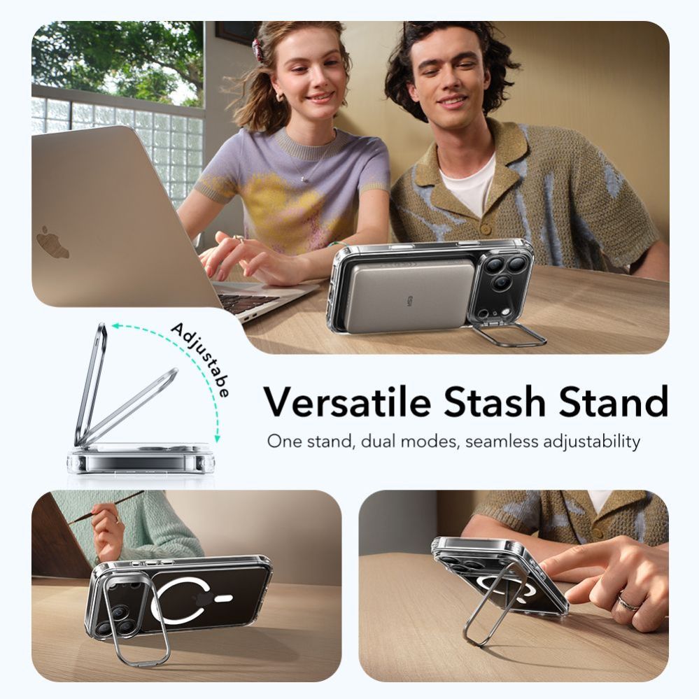 Citas preces ESR ESR Classic Hybrid Kickstand MagSafe Case for iPhone 17 Pro - Clear