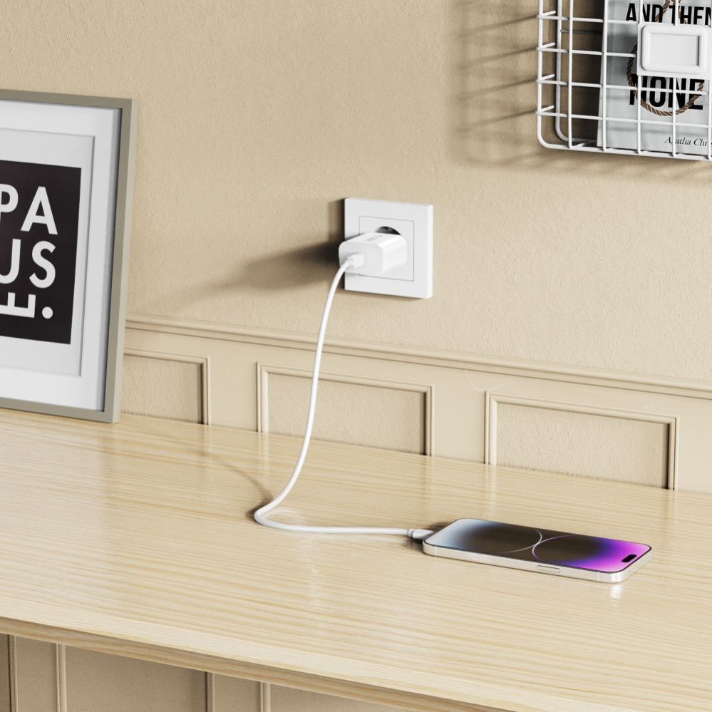 Other goods Tech-Protect Tech-Protect NC20W Wall Charger with 100 cm USB-C / Lightning Cable - White