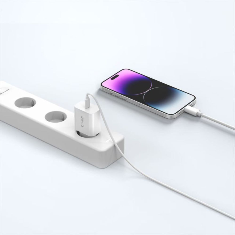 Other goods Tech-Protect Tech-Protect NC20W Wall Charger with 100 cm USB-C / Lightning Cable - White